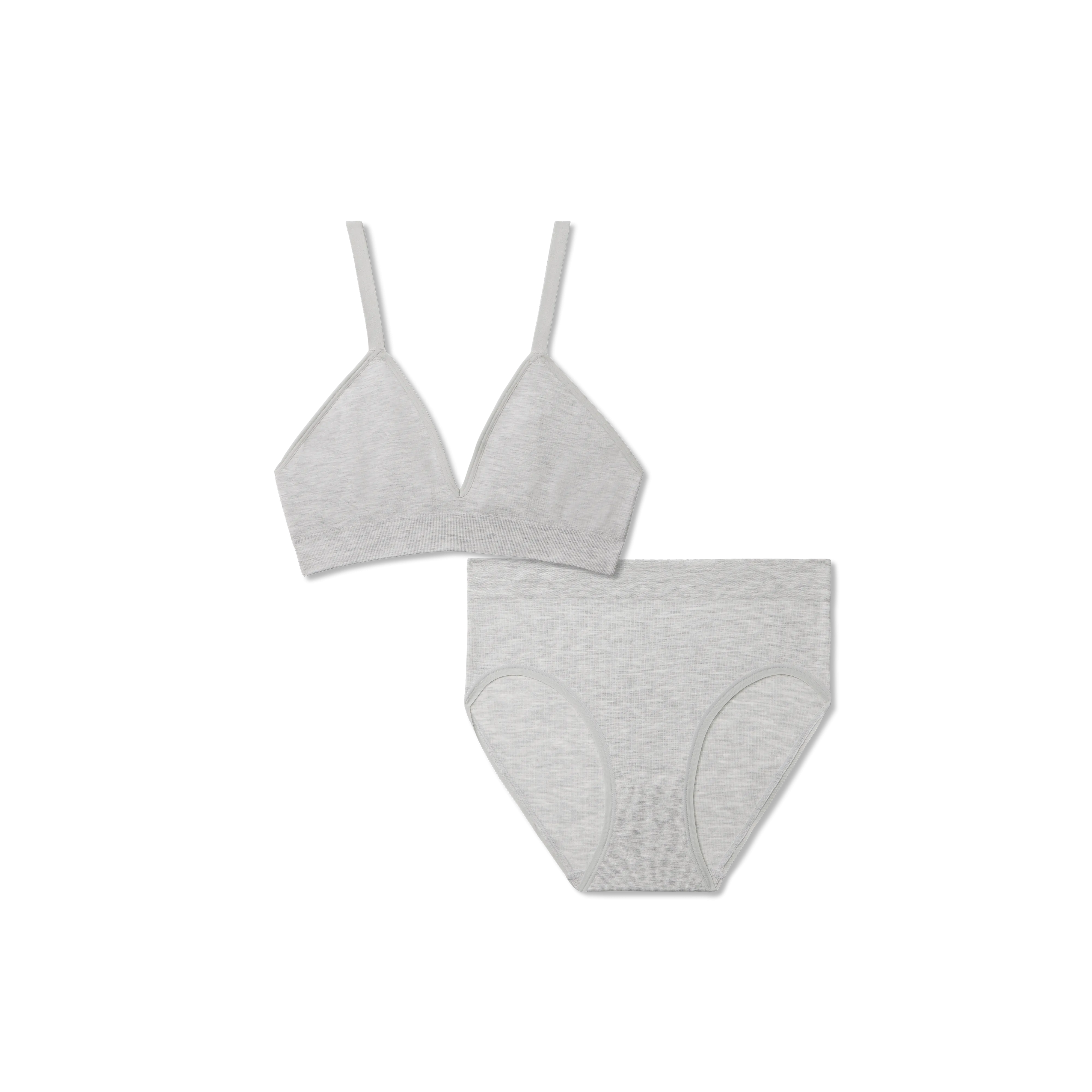 Women's Seamless Triangle Bralette   High Rise Brief