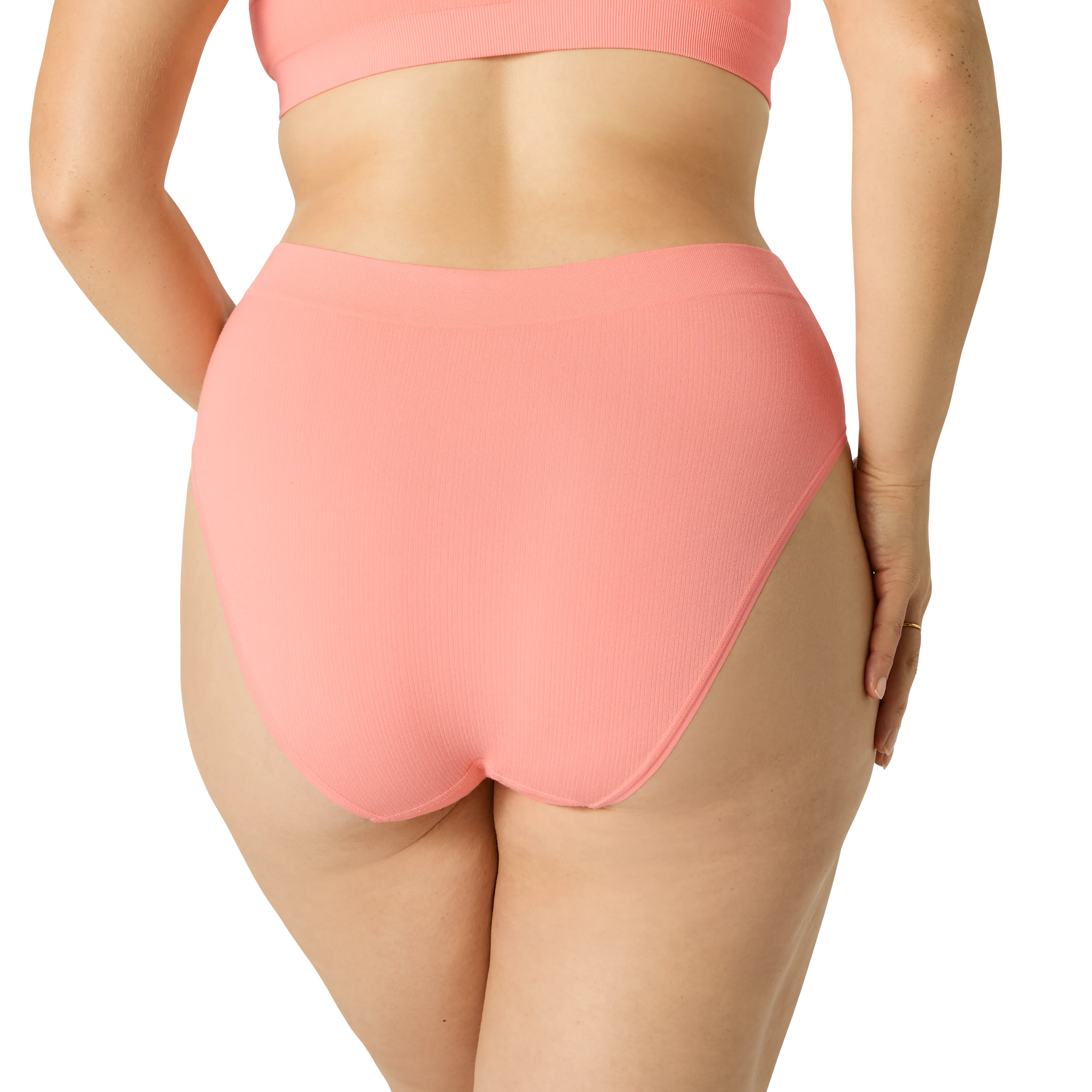 Women's Seamless Triangle Bralette   High Rise Brief