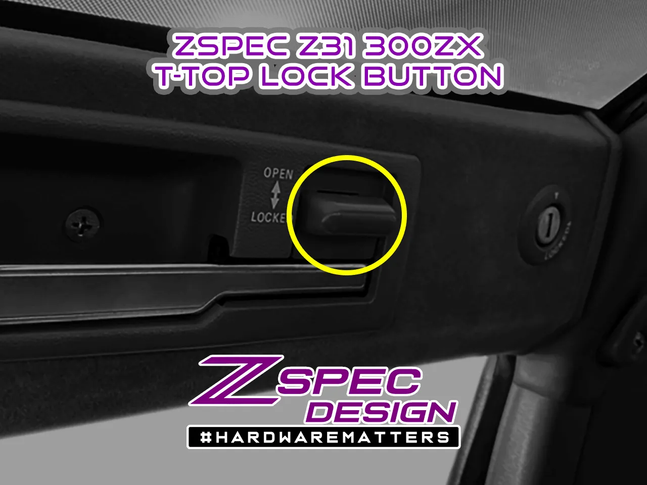 ZSPEC T-Top Lock-Buttons (Pair), Nissan Z31 300zx OE-Matched Colors & Finish