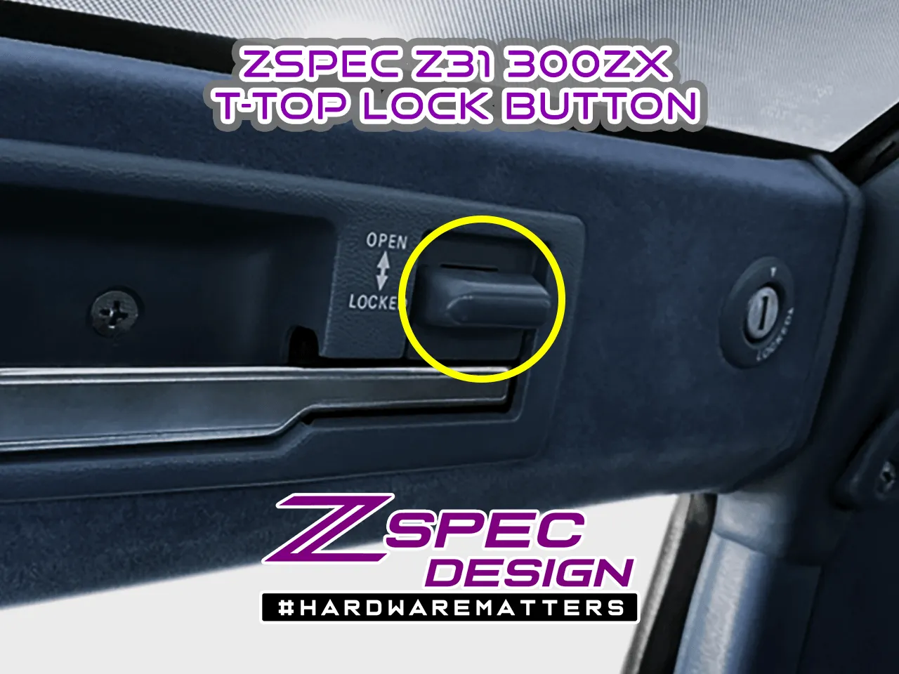 ZSPEC T-Top Lock-Buttons (Pair), Nissan Z31 300zx OE-Matched Colors & Finish